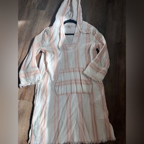 Brand New Faherty Cotton Baja Surf Dress Long Sleeve Hoodie - Picture 7 of 9